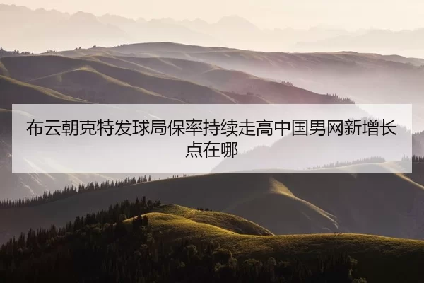 布云朝克特发球局保率持续走高中国男网新增长点在哪